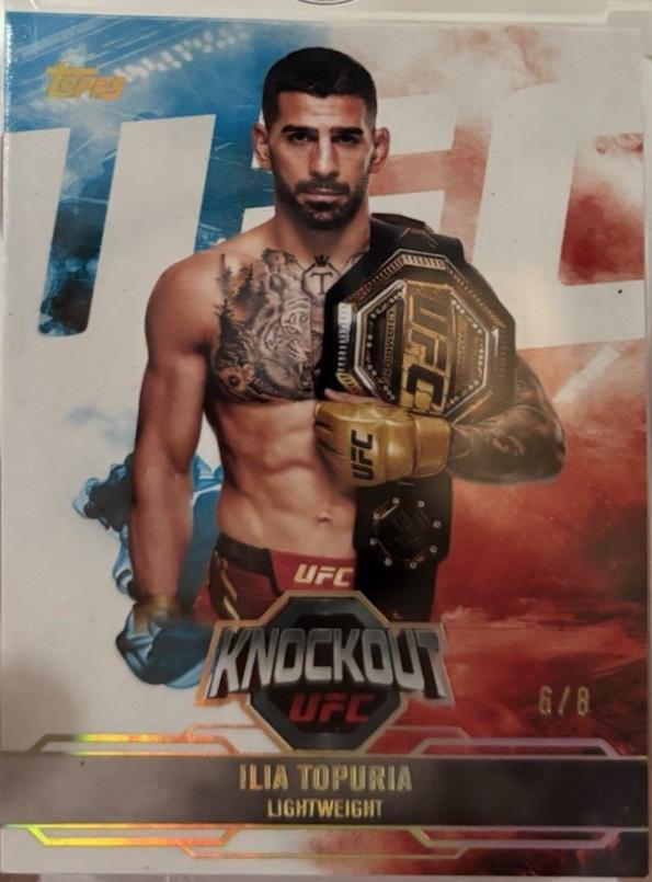Ilia Topuria 2025 Topps Knockout UFC Base #69 Holo Gold