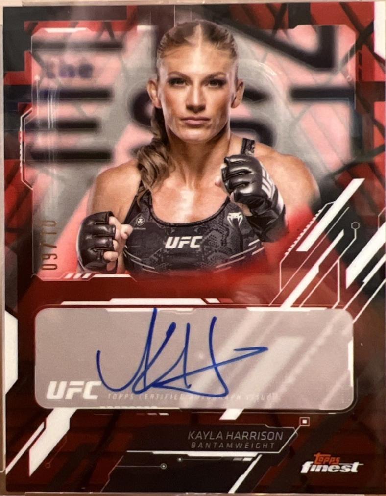 Kayla Harrison 2025 Topps Finest UFC The Finest #TFA-KH Superfractor