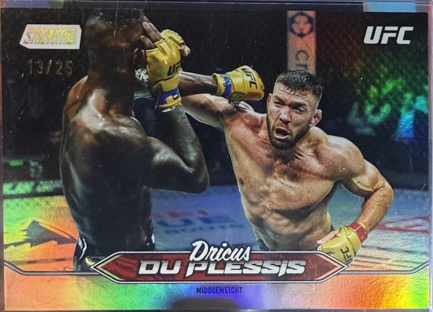 Dricus Du Plessis 2025 Topps Stadium Club UFC Base #126 Black & White