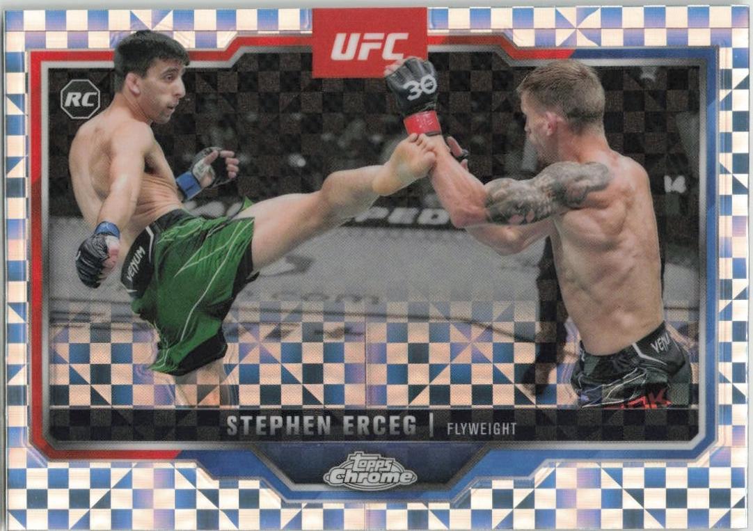 Stephen Erceg 2025 Topps Chrome UFC Base #63 X-Fractor