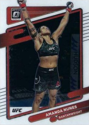 Amanda Nunes 2022 Panini Donruss Optic UFC Base #15 Gold Vinyl