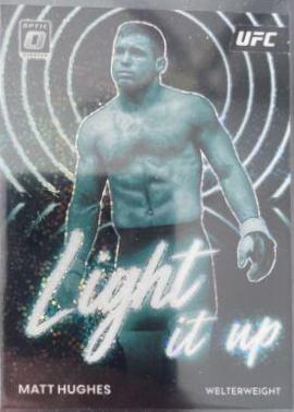 Matt Hughes 2023 Panini Donruss Optic UFC Light It Up #14 White Sparkle