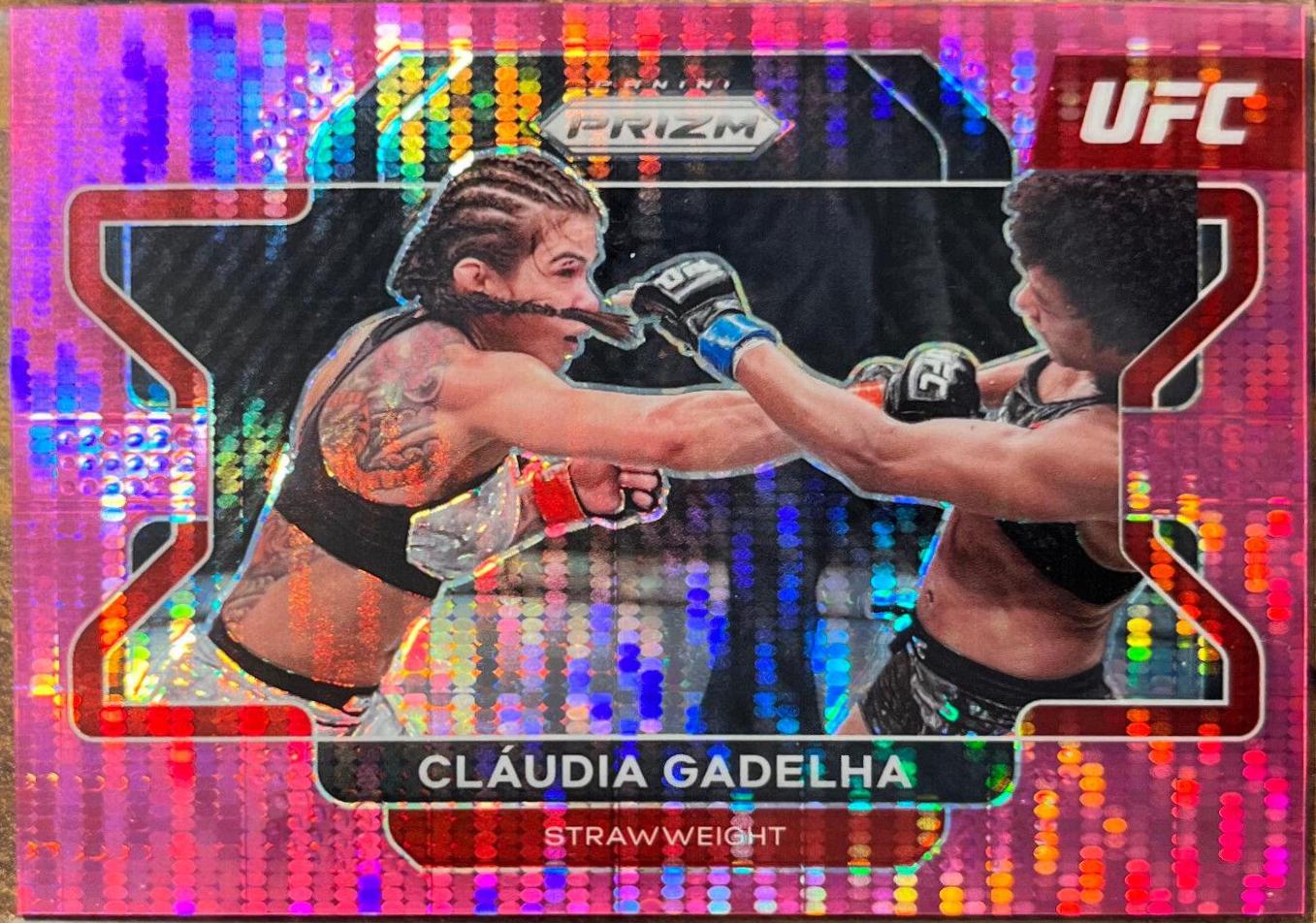 Claudia Gadelha 2022 Panini Prizm UFC Base #19 Pink Pulsar