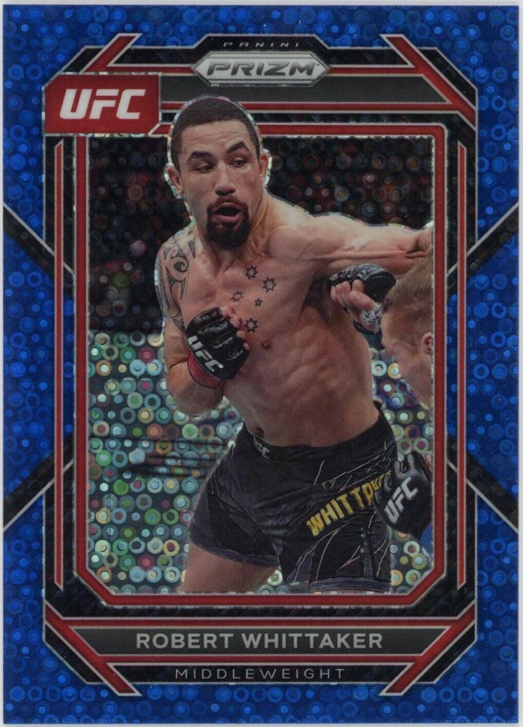 Robert Whittaker 2023 Panini Prizm Under Card UFC Base #126 Blue
