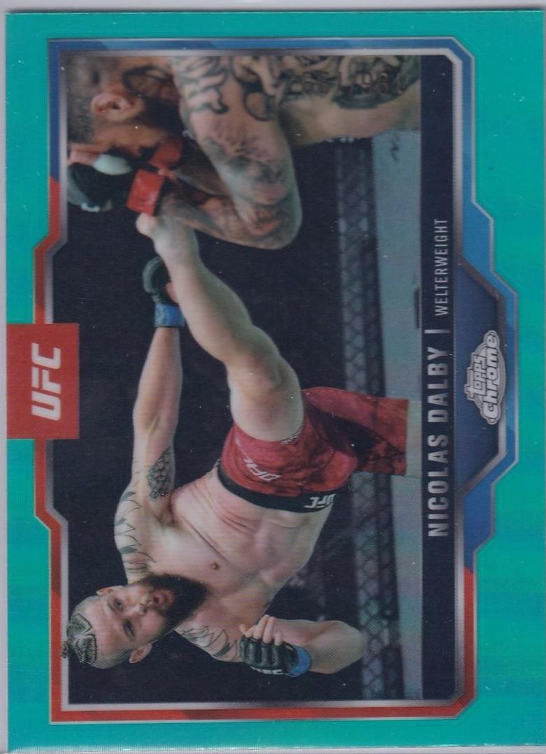 Nicolas Dalby 2025 Topps Chrome UFC Base #42 Aqua Refractor