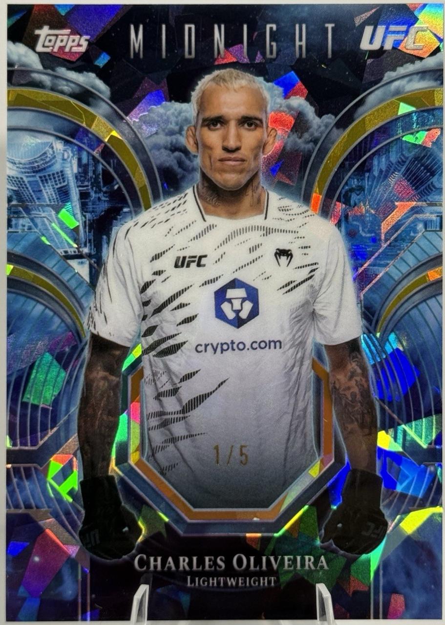 Charles Oliveira 2026 Topps Midnight UFC Night Watch #PC-6 Moon Beam