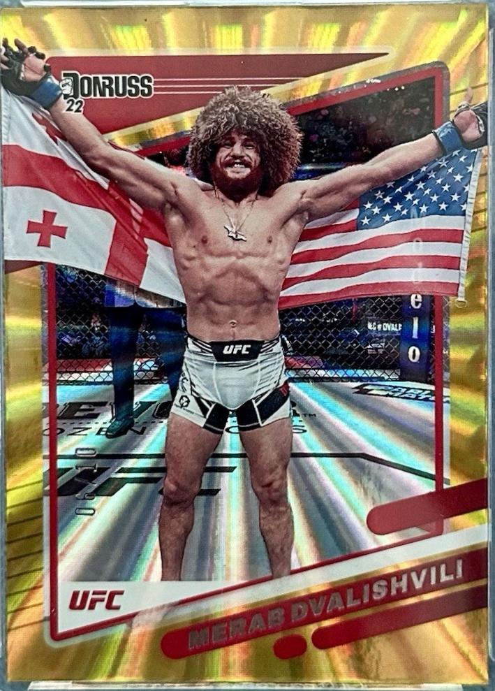 Merab Dvalishvili 2022 Panini Donruss UFC Base #6 Gold