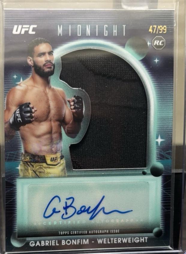 Gabriel Bonfim 2025 Topps Midnight UFC Rookie Relic Autographs #RRA-GB Twilight