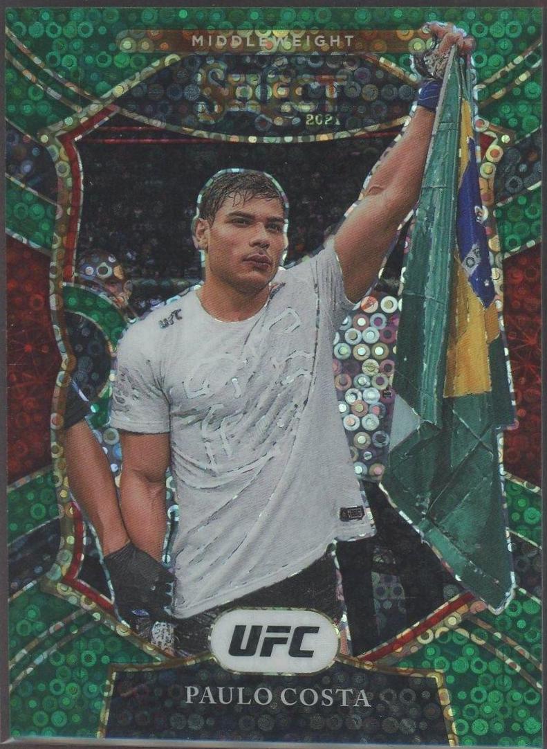 Paulo Costa 2021 Panini Select UFC Concourse #69 Green Disco