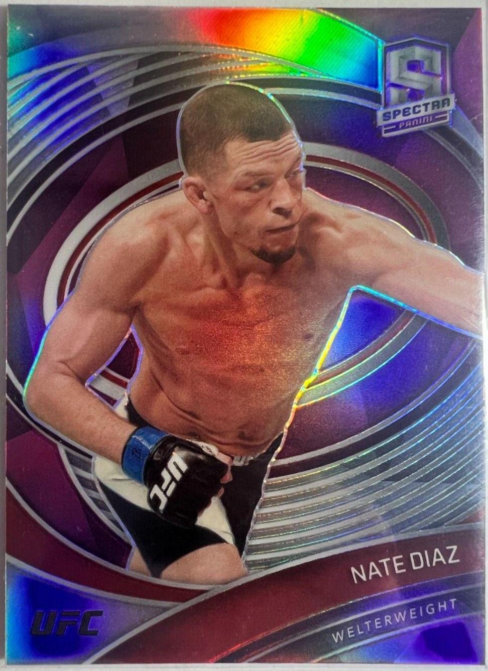Nate Diaz 2021 Panini Chronicles UFC Base Spectra #292 Pink
