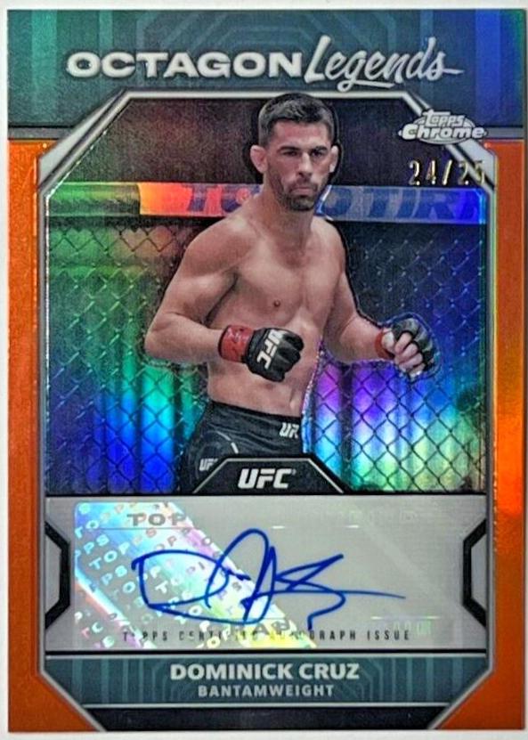 Dominick Cruz 2024 Topps Chrome UFC Octagon Legends Autographs #OLA-DCR Orange Refractor