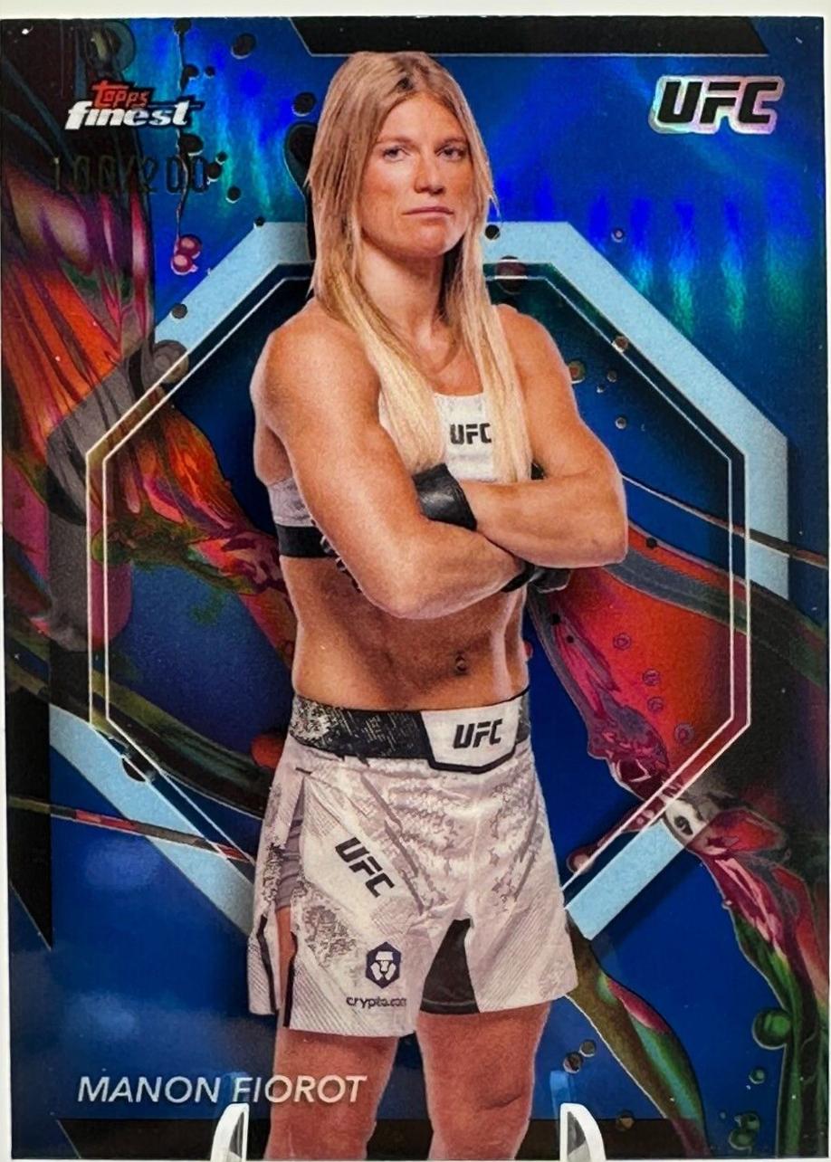 Manon Fiorot 2024 Topps Finest UFC Base Common #41 Blue Refractor