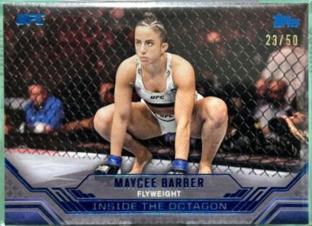 Maycee Barber 2024 Topps Knockout UFC Inside the Octagon #ITO-3 Blue