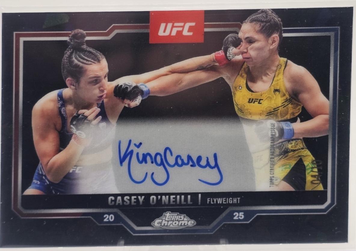 Casey O'Neill 2025 Topps Chrome Sapphire UFC Chrome Veteran Autographs Sapphire #CVA-CO