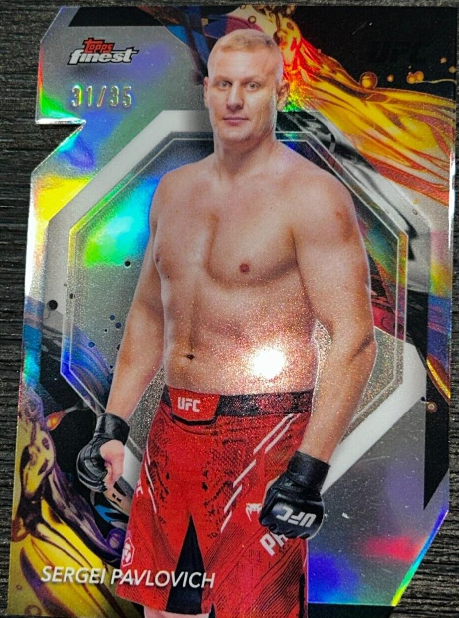 Sergei Pavlovich 2024 Topps Finest UFC Base Uncommon #172 Die-Cut Refractor
