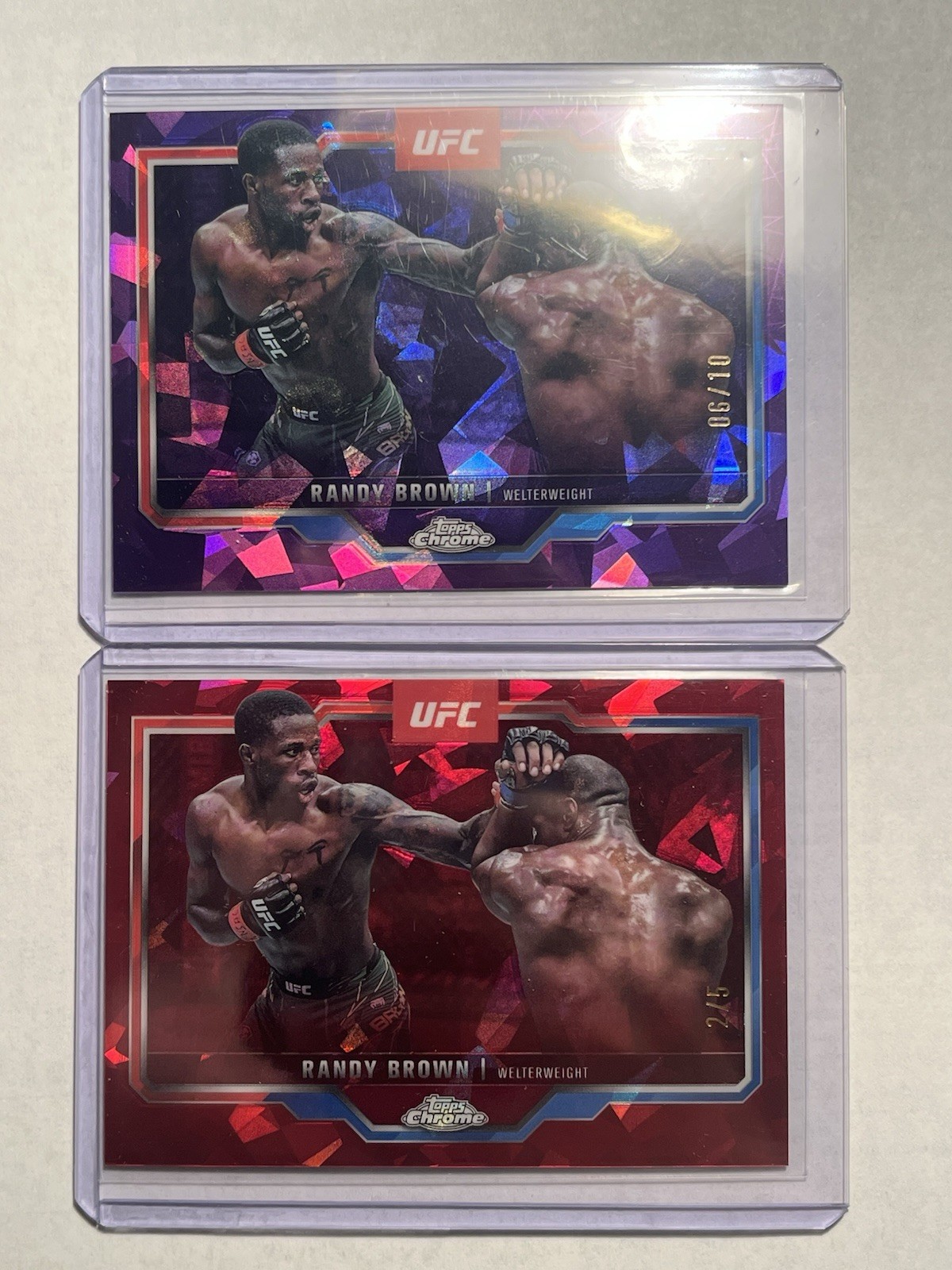 Randy Brown 2025 Topps Chrome Sapphire UFC Base Sapphire #23 Purple Sapphire