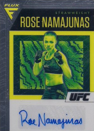 Rose Namajunas 2021 Panini Chronicles UFC Flux Auto #13 Red