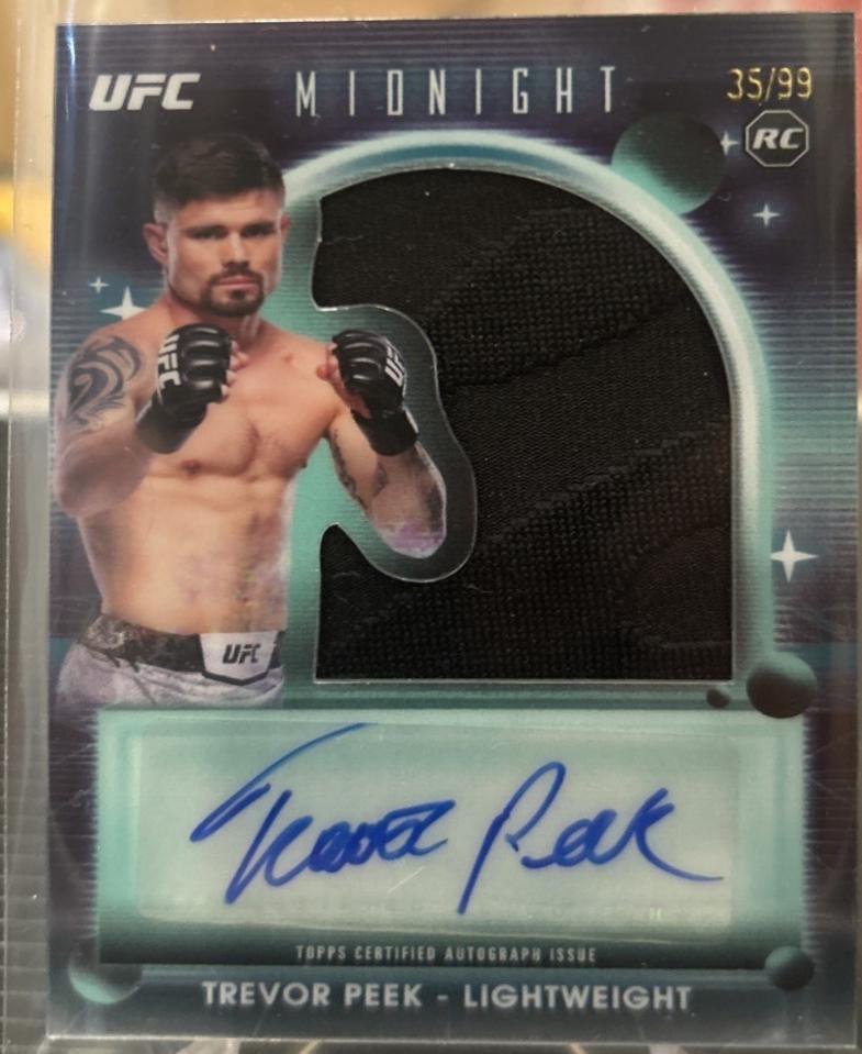 Trevor Peek 2025 Topps Midnight UFC Rookie Relic Autographs #RRA-TP Twilight