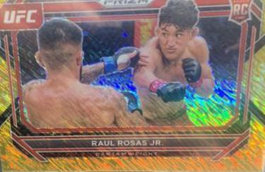 Israel Adesanya 2023 Panini Prizm UFC Base #82 Gold Shimmer