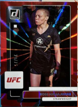 Rose Namajunas 2023 Panini Donruss UFC Base #197 Red Laser