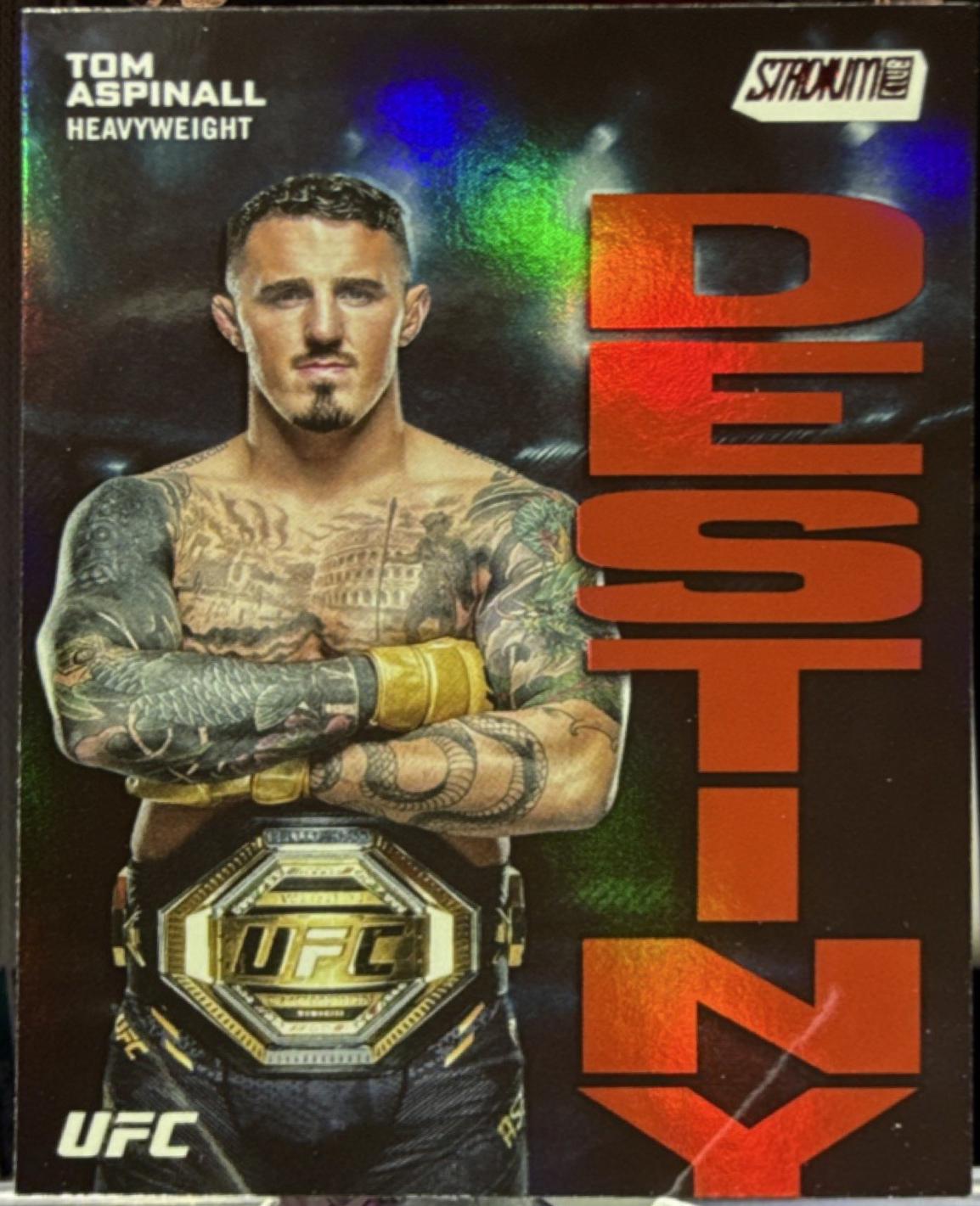 Tom Aspinall 2025 Topps Stadium Club UFC Dynasty and Destiny #DD-4 Red
