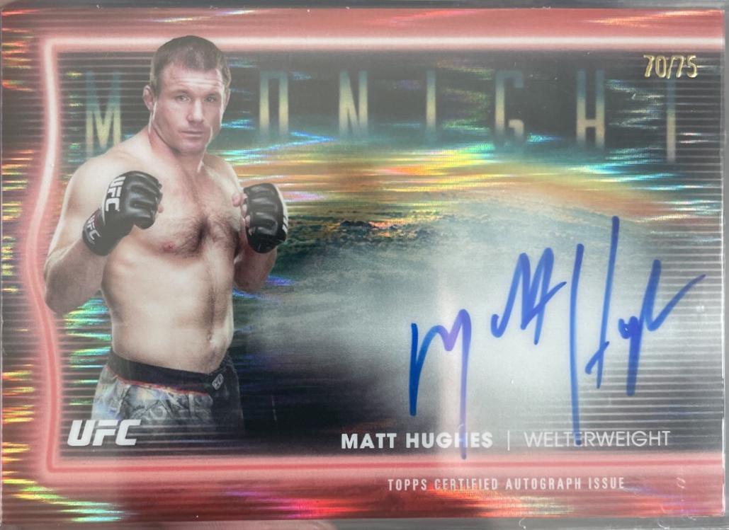 Matt Hughes 2025 Topps Midnight UFC Horizon Signatures #HNS-MH Dusk