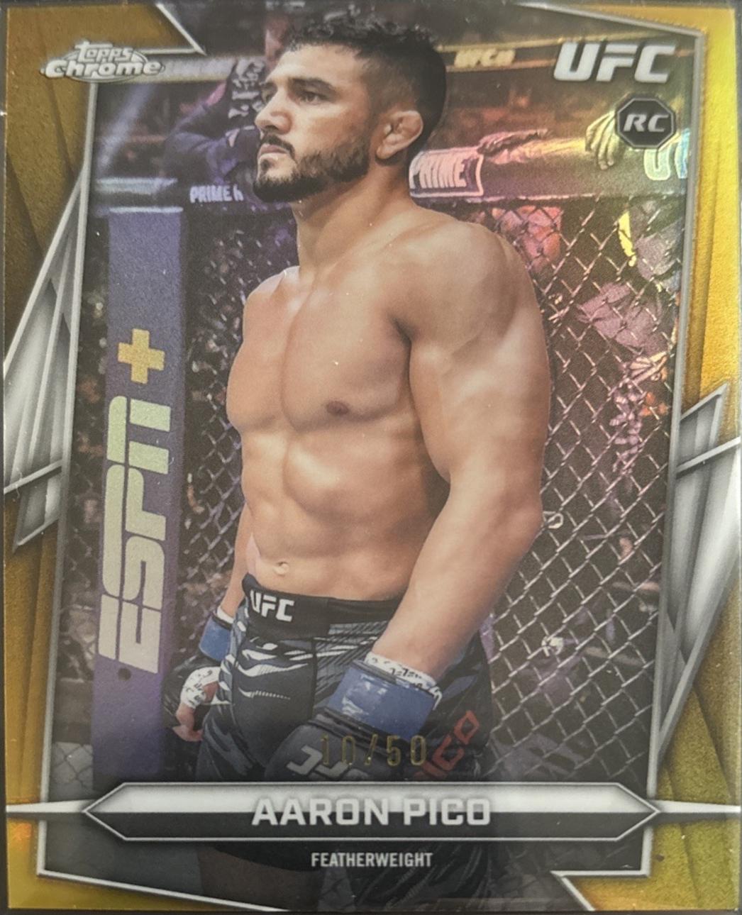 Aaron Pico 2026 Topps Chrome UFC Base #88 Gold Refractor