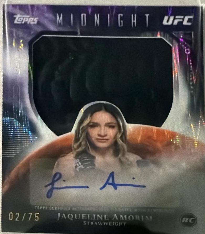 Jaqueline Amorim 2026 Topps Midnight UFC Rookie Relic Autographs #RRA-JA Dusk