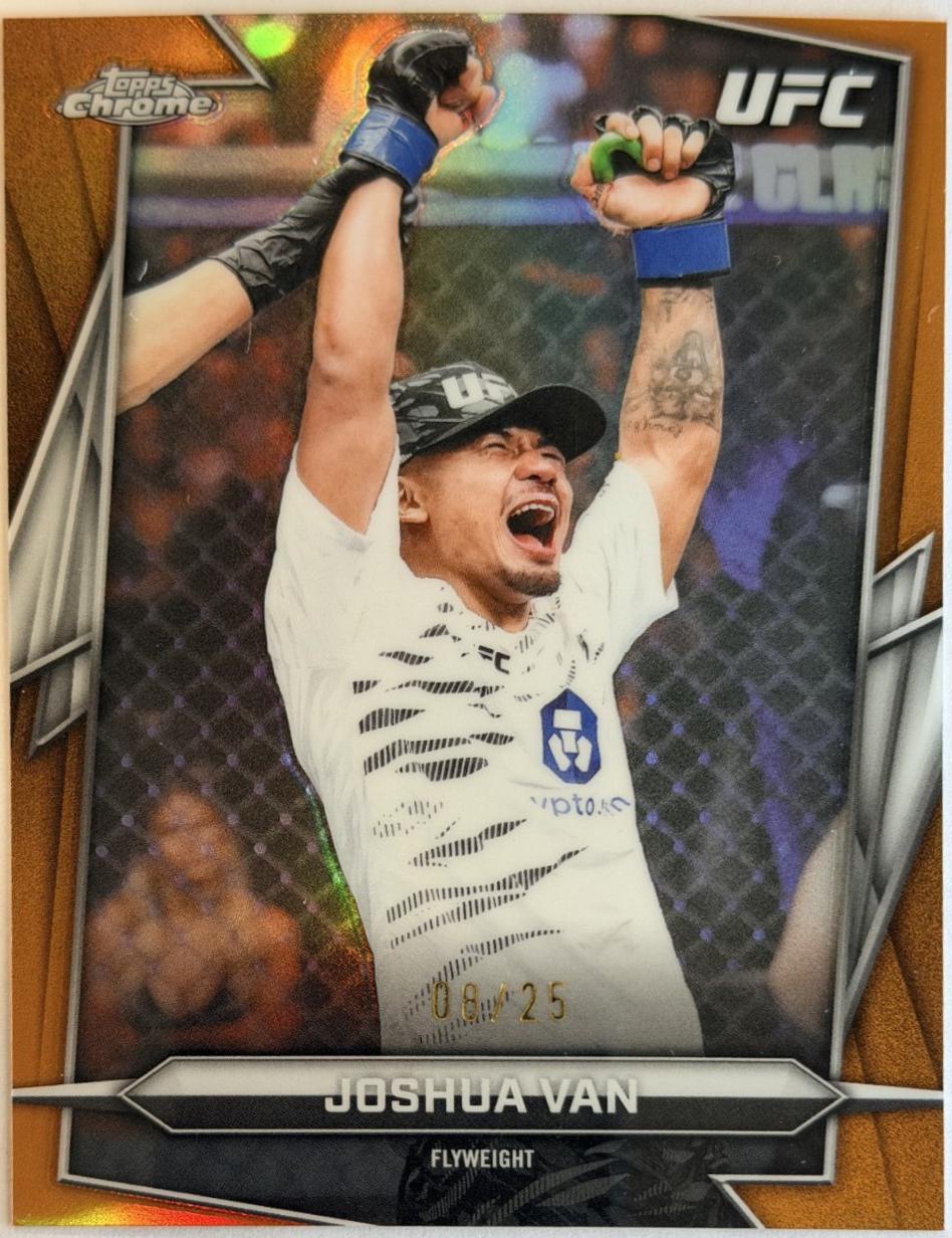 Joshua Van 2026 Topps Chrome UFC Base #15 Orange Mini Diamonds Refractor