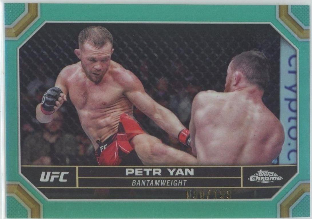 Petr Yan 2024 Topps Chrome UFC Base #156 Aqua Refractor
