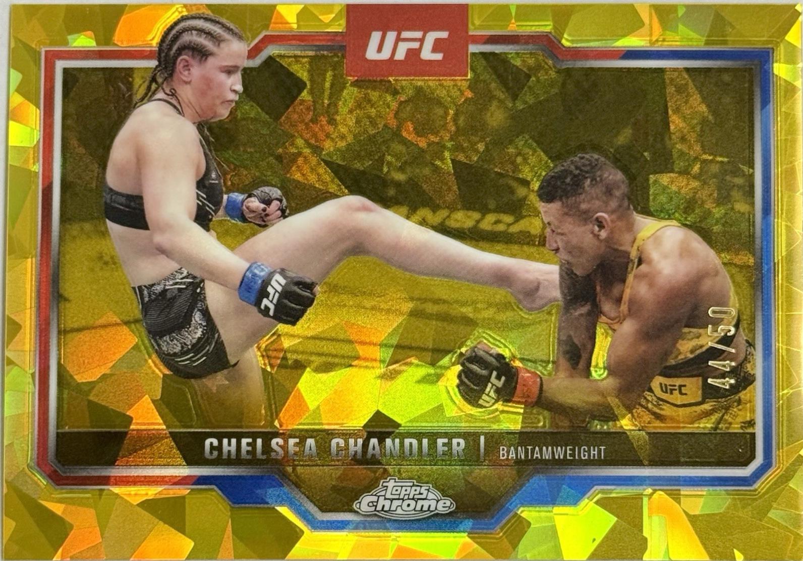Chelsea Chandler 2025 Topps Chrome Sapphire UFC Base Sapphire #79 Gold Sapphire