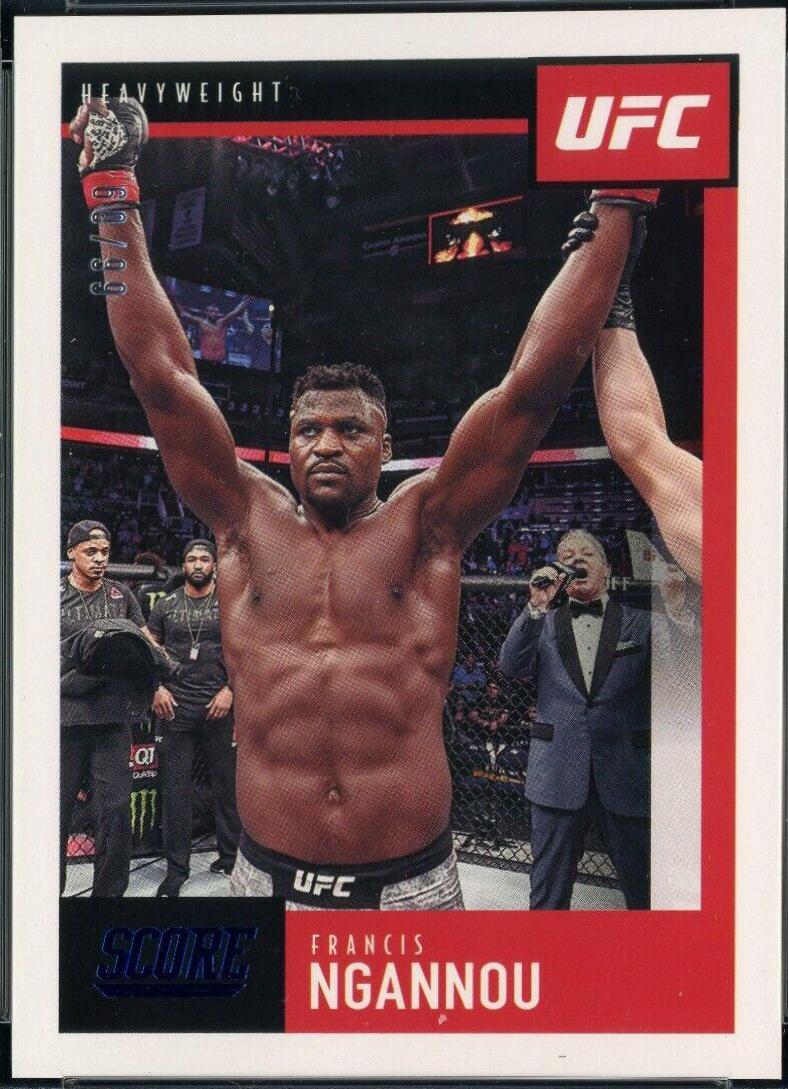 Francis Ngannou 2021 Panini Chronicles UFC Base Score #92 Blue