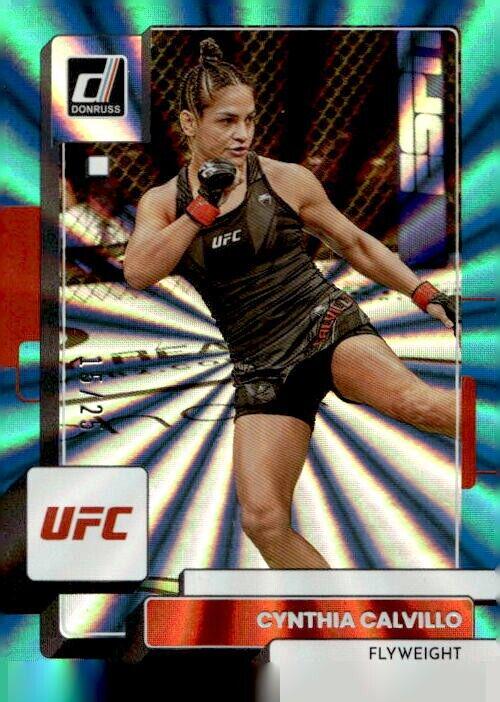 Cynthia Calvillo 2023 Panini Donruss UFC Base #50 Teal Laser