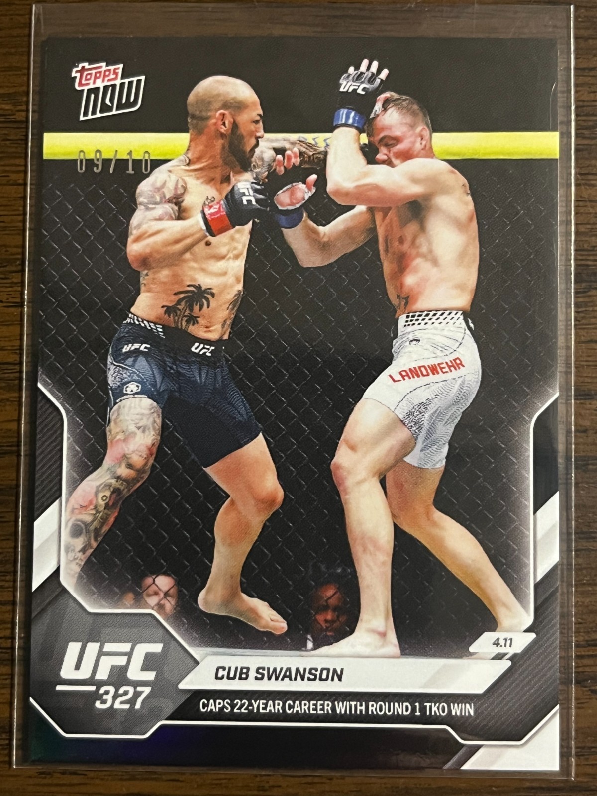 Cub Swanson Topps Now UFC Base #14 Black Foil