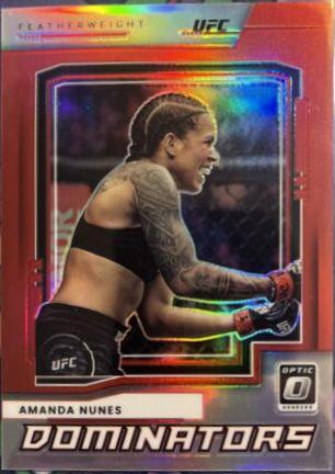 Amanda Nunes 2022 Panini Donruss Optic UFC Dominators #12 Red