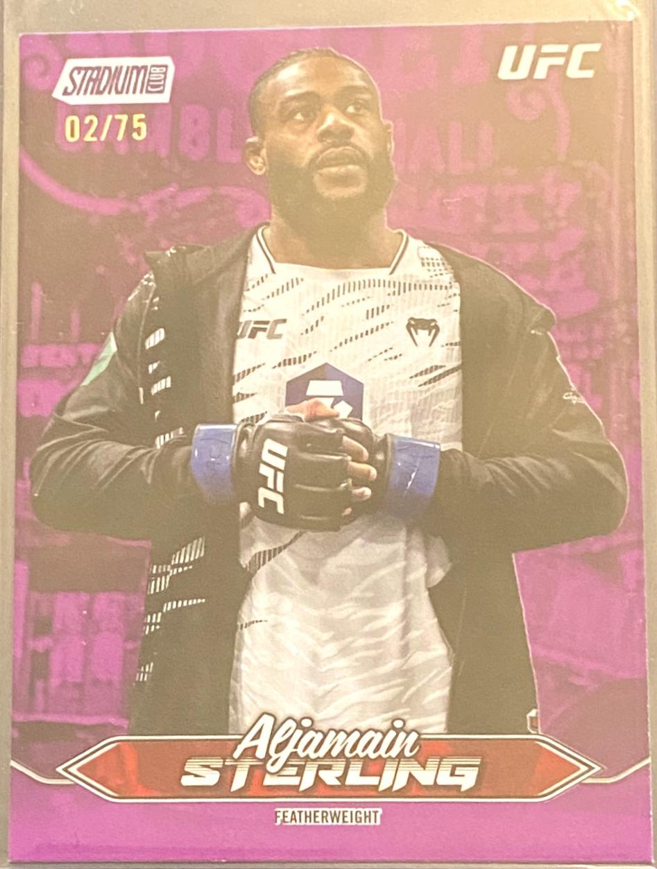 Aljamain Sterling 2025 Topps Stadium Club UFC Base #50 Purple