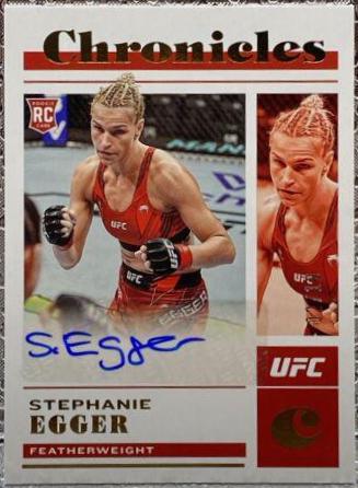 Stephanie Egger 2023 Panini Chronicles UFC Chronicles Signatures #CS-SEG Gold