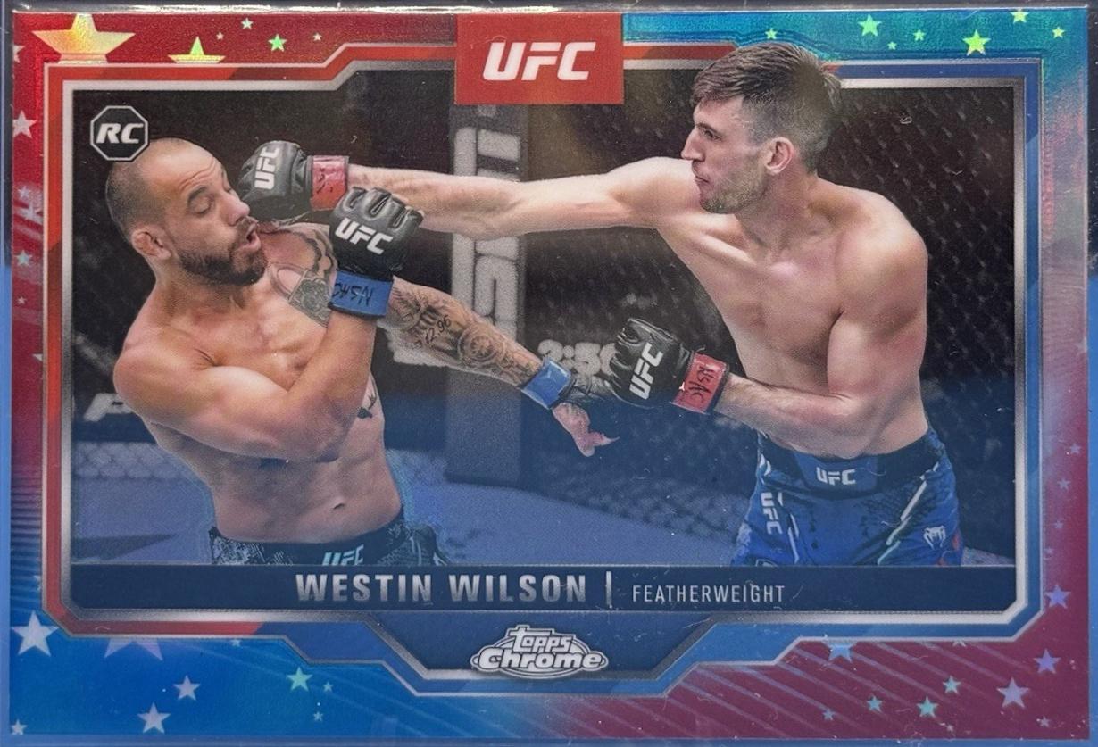 Westin Wilson 2025 Topps Chrome UFC Base #108 Red White Blue Refractor