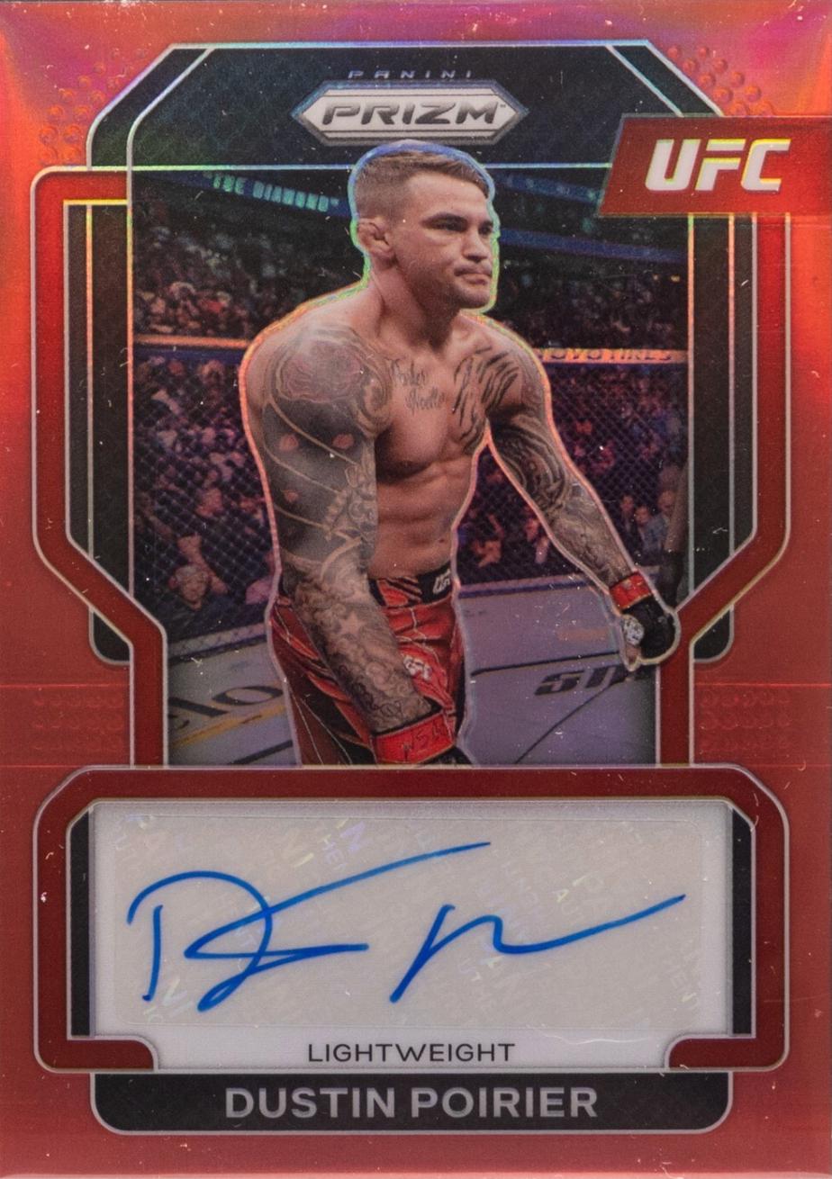 Dustin Poirier 2022 Panini Prizm UFC Signatures #20 Red