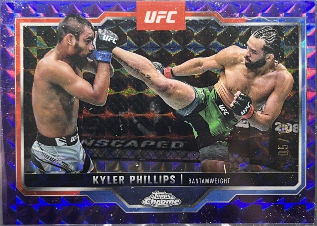Kyler Phillips 2025 Topps Chrome UFC Base #181 Purple Geometric Refractor