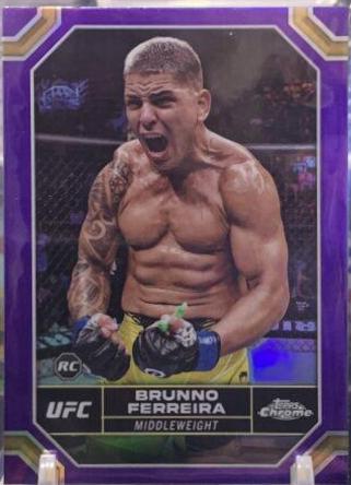 Brunno Ferreira 2024 Topps Chrome UFC Base #3 Purple Refractor