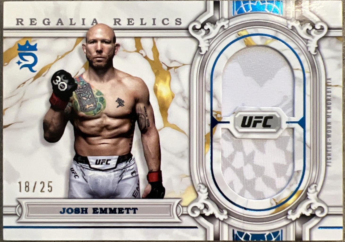 Josh Emmett 2024 Topps Royalty UFC Regalia Relics #RAR-35 Blue
