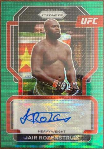 Jairzinho Rozenstruik 2022 Panini Prizm UFC Signatures #56 Green Pulsar