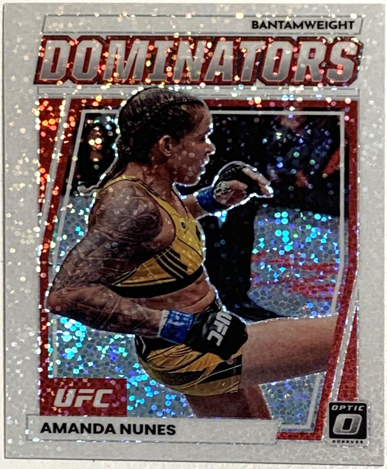 Amanda Nunes 2023 Panini Donruss Optic UFC Dominators #2 White Sparkle