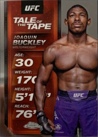 Joaquin Buckley 2025 Topps Chrome UFC Tale of the Tape #TTT-12 Superfractor