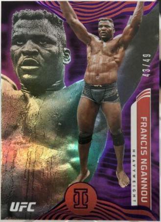 Francis Ngannou 2022 Panini Chronicles UFC Base Illusions #279 Purple