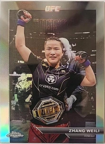 Zhang Weili 2026 Topps Chrome UFC Manifesting Moments #MM-7 Refractor