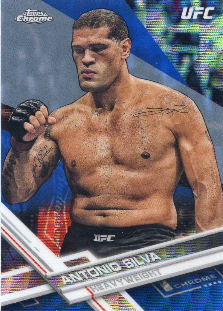 Antonio Silva 2017 Topps Chrome UFC Base #4 Blue Wave