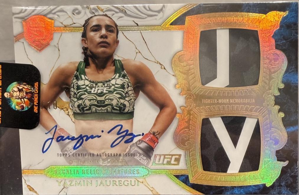 Yazmin Jauregui 2025 Topps Royalty UFC Regalia Relic Signatures #RRS-YJ Blue