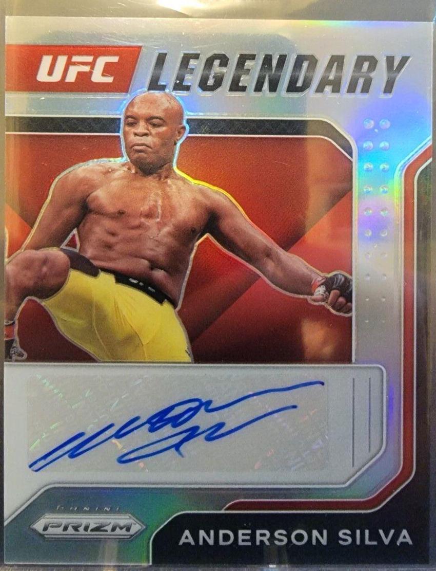 Anderson Silva 2022 Panini Prizm UFC Legendary Signatures #17 Silver